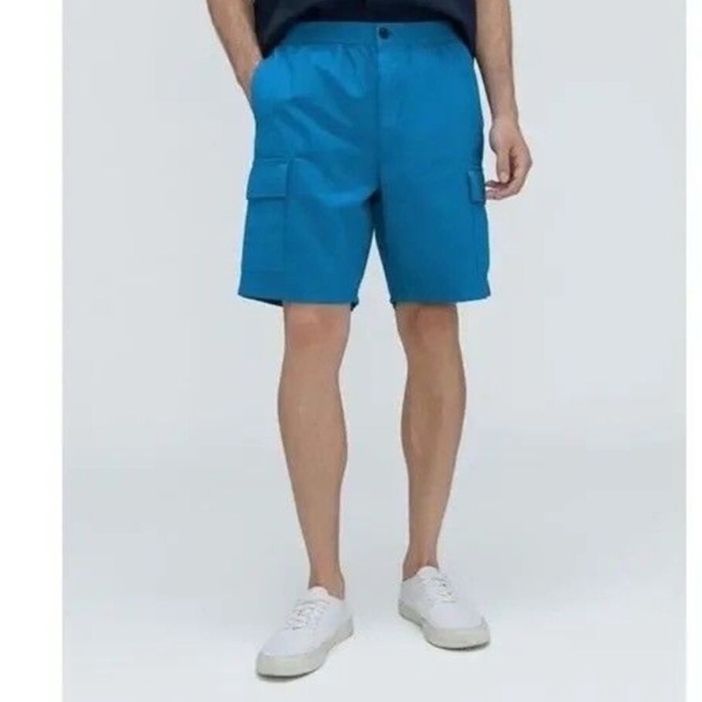 NWT EVERLANE Organic Cotton Linen Cargo Shorts 9" Inseam Size Small